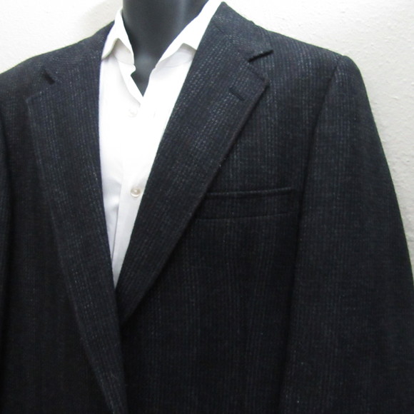 Racquet Club Mens Dillard's Sport Coat‎ Size 40 S ? Blue Striped Single Vent - Picture 1 of 12